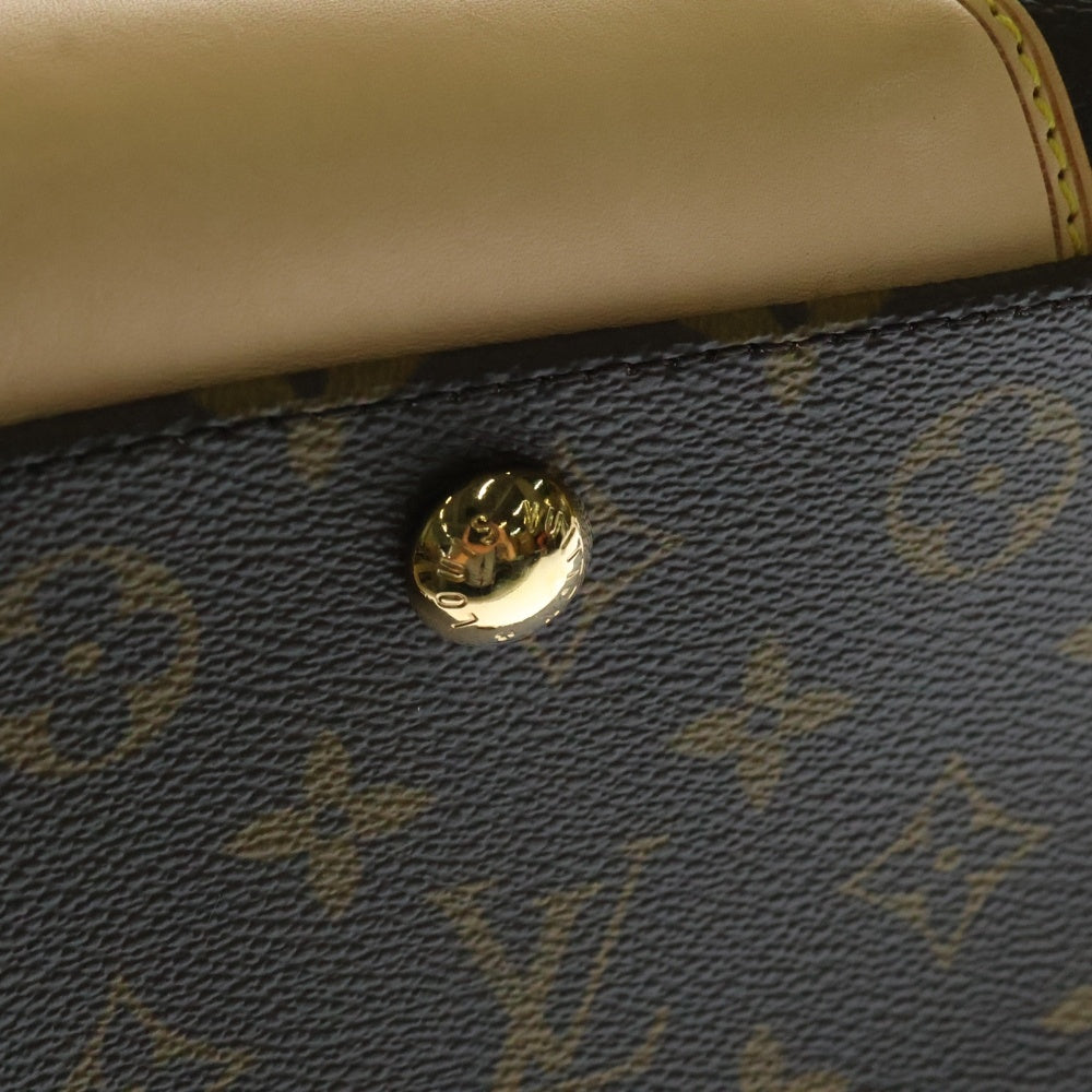 LOUIS VUITTON(ルイヴィトン) モノグラム ビバリーGM ハンドバッグ ブラウン レザー×PVC ゴールド金具 M40120
