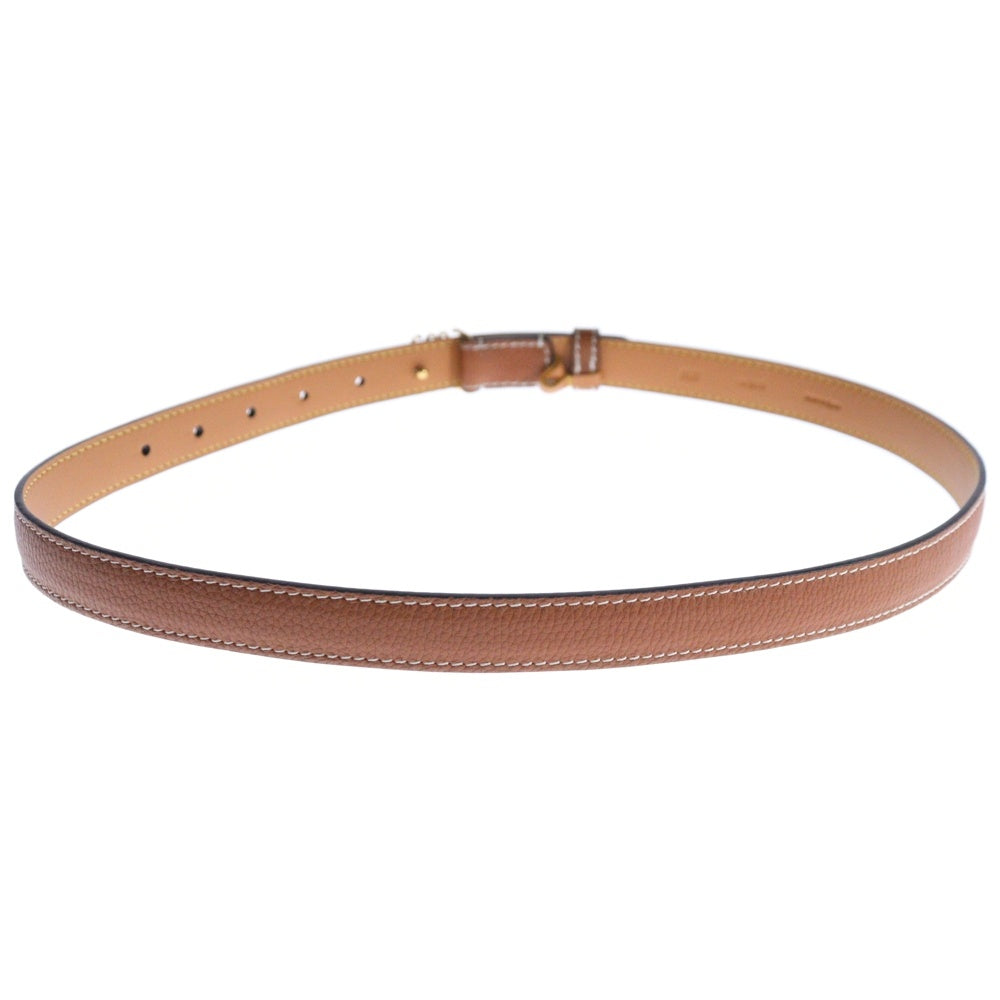 LOEWE(ロエベ) アナグラム ベルト ブラウン ゴールド金具 レザー 32/80