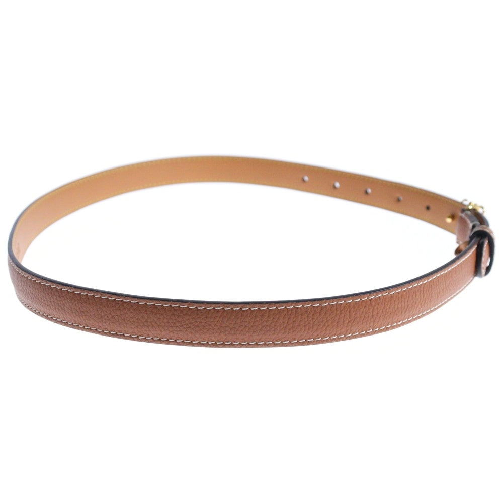LOEWE(ロエベ) アナグラム ベルト ブラウン ゴールド金具 レザー 32/80