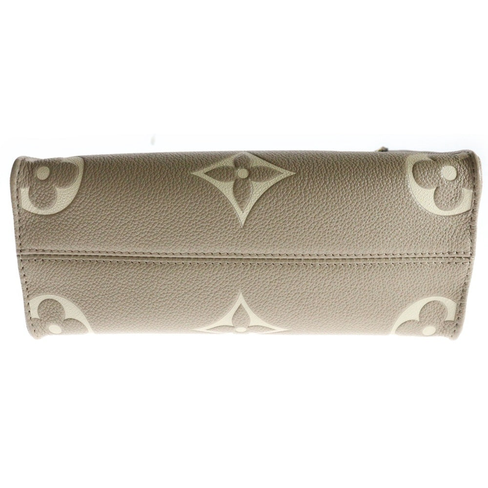 LOUIS VUITTON(ルイヴィトン) バイカラー モノグラムアンプラント ジャイアント オンザゴーPM クレーム レザー 2wayハンドバッグ RFID M45779