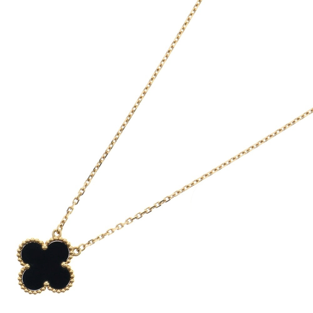 Van Cleef & Arpels(ヴァンクリーフアンドアーペル) ヴィンテージアルハンブラ オニキス ネックレス K18YG イエローゴールド VCARA45800 ジュエリー アクセサリー