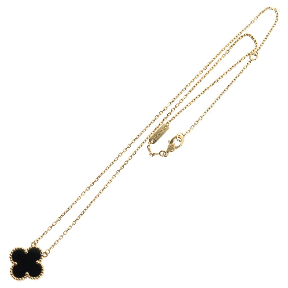Van Cleef & Arpels(ヴァンクリーフアンドアーペル) ヴィンテージアルハンブラ オニキス ネックレス K18YG イエローゴールド VCARA45800 ジュエリー アクセサリー