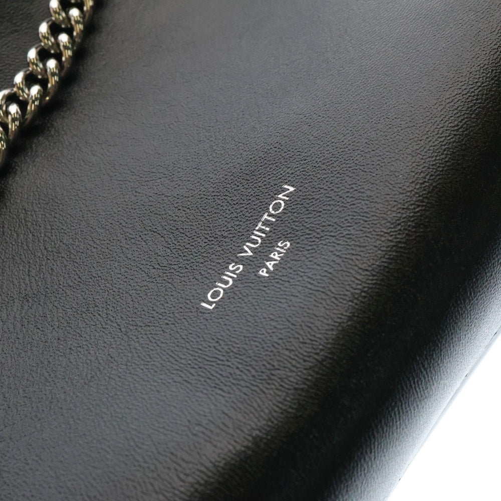 LOUIS VUITTON(ルイヴィトン) キャリオールBB LV バイブ モノグラム レザー 2WAY ダブルチェーン ハンド ショルダーバッグ シルバー金具 ブラック/ブラウン M12888