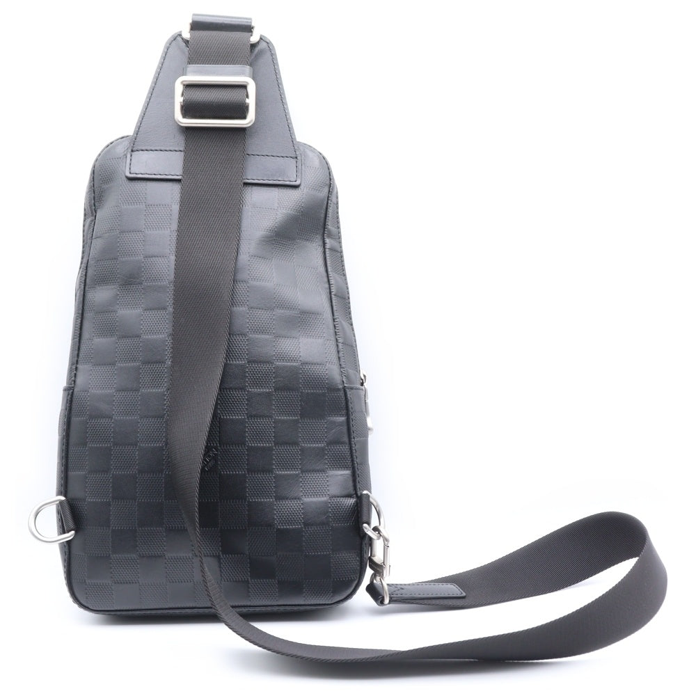 LOUIS VUITTON(ルイヴィトン) ダミエアンフィニ アヴェニュー スリングバッグ ノワール レザーボディバッグ ブラック N45303