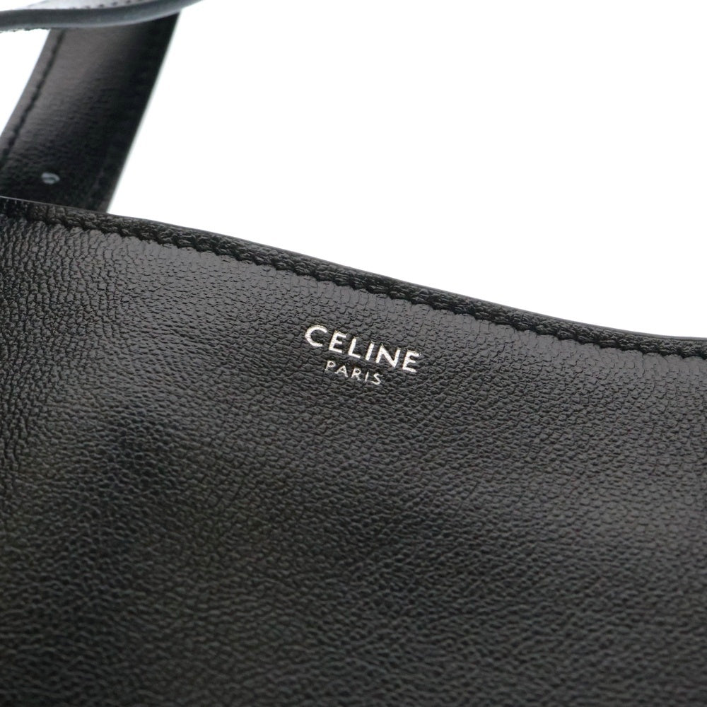 CELINE(セリーヌ) カバ ウィズバックル トートバッグ ハンドバッグ ブラック レザー シルバー金具