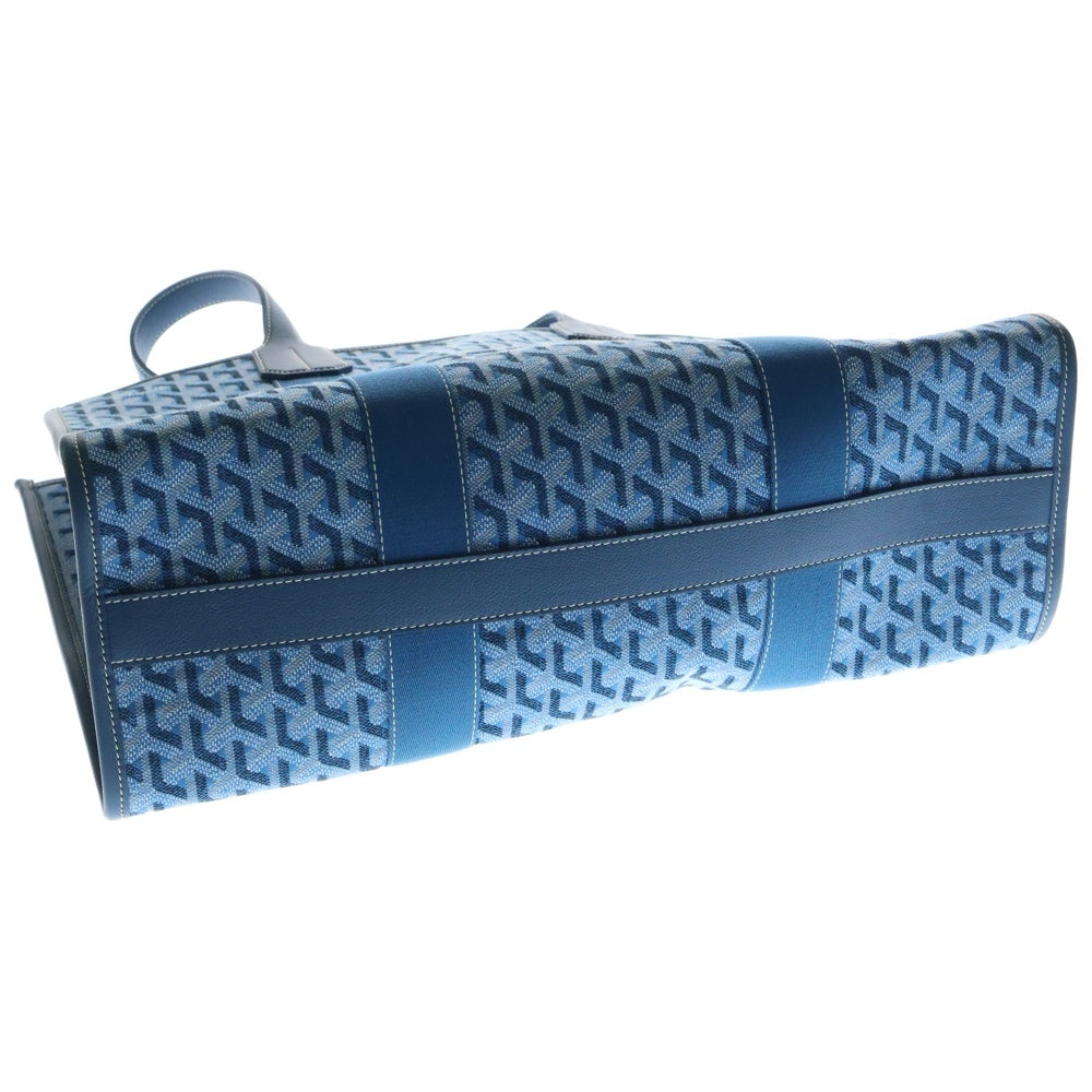 GOYARD(ゴヤール) ヴィレットMM 総柄 キャンバス レザー トートバッグ ブルー