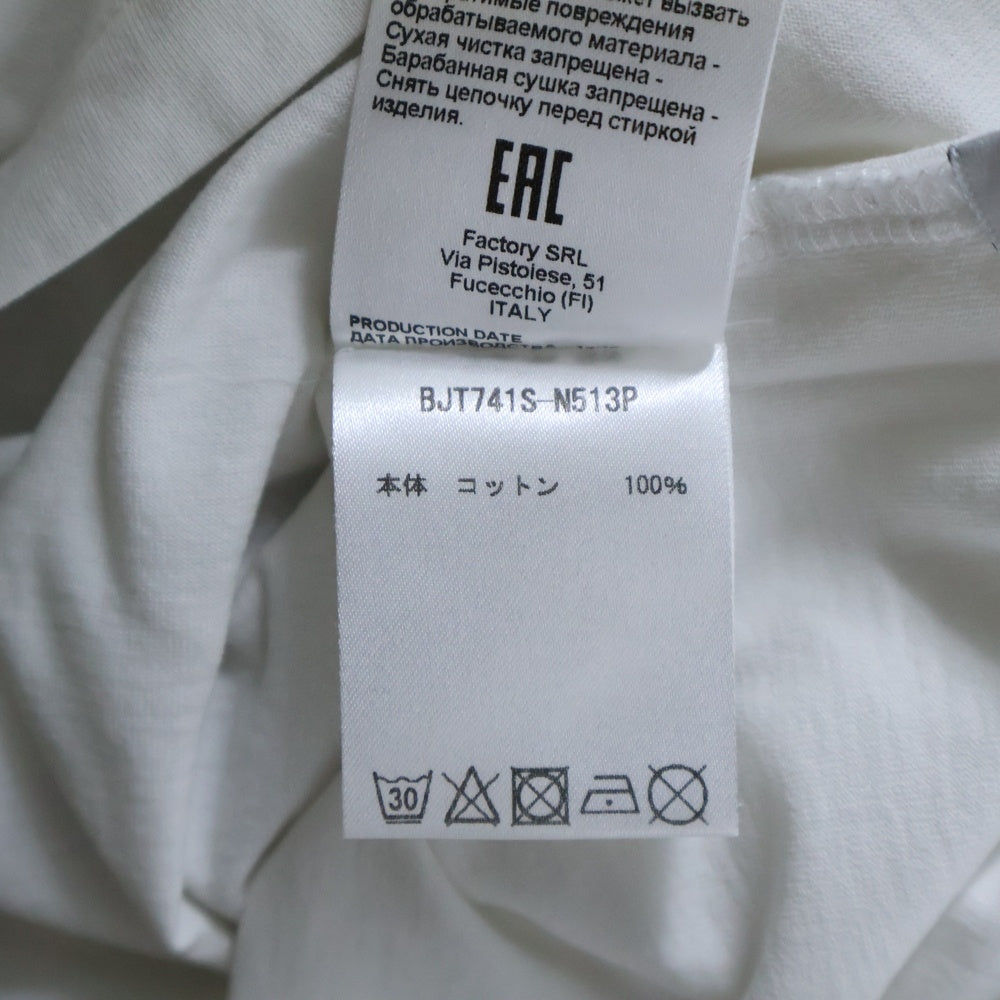 Neil Barrett(ニール バレット) アニマルプリント クルーネック 半袖Tシャツ カットソー ホワイト BJT741S N513P