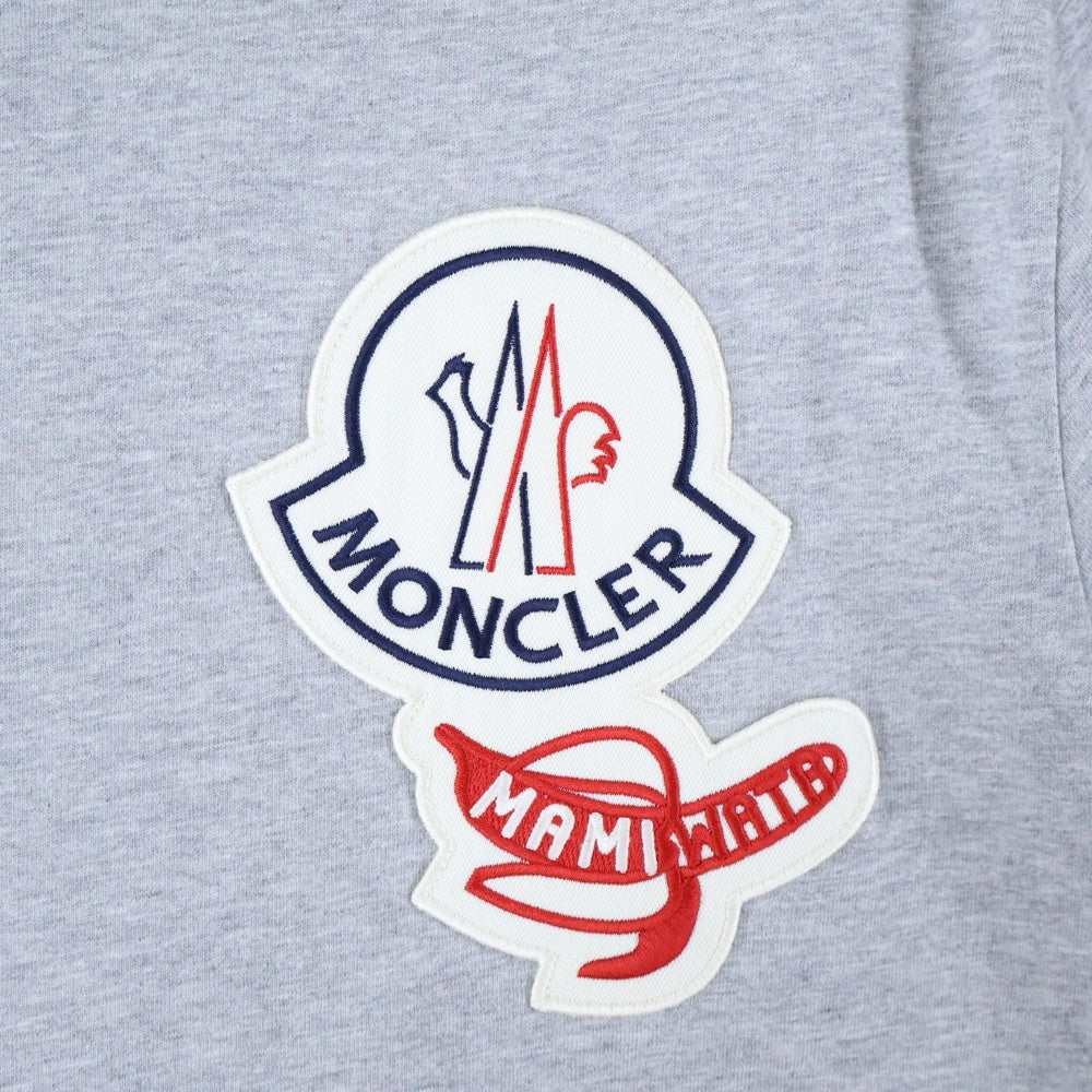 MONCLER(モンクレール) 20SS ワッペンロゴ クルーネック 半袖Tシャツ カットソー グレー F10928C71200 8390T