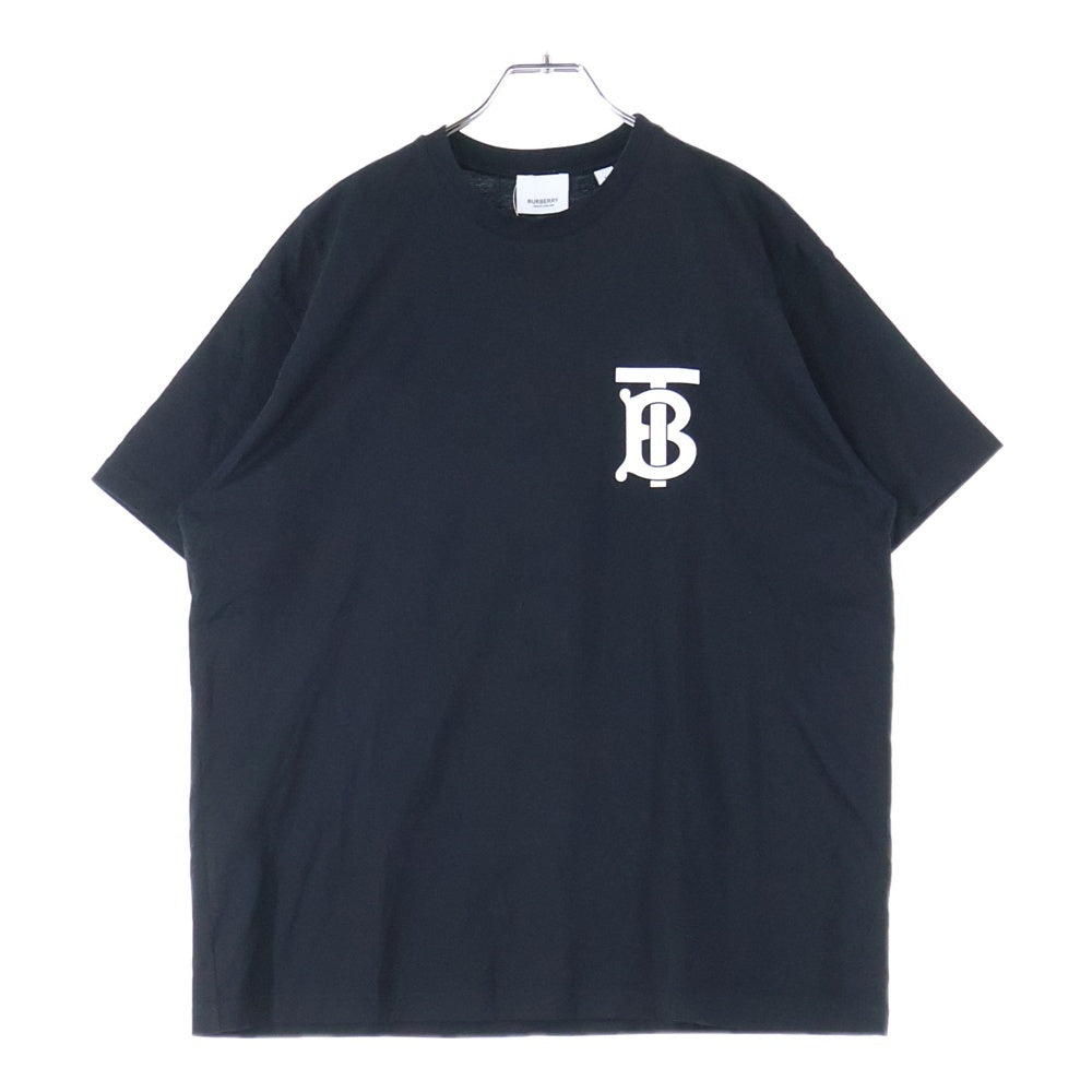 BURBERRY(バーバリー) EMERSON TB エマソン ラバーロゴプリント クルーネック 半袖Tシャツ カットソー ブラック 8017472