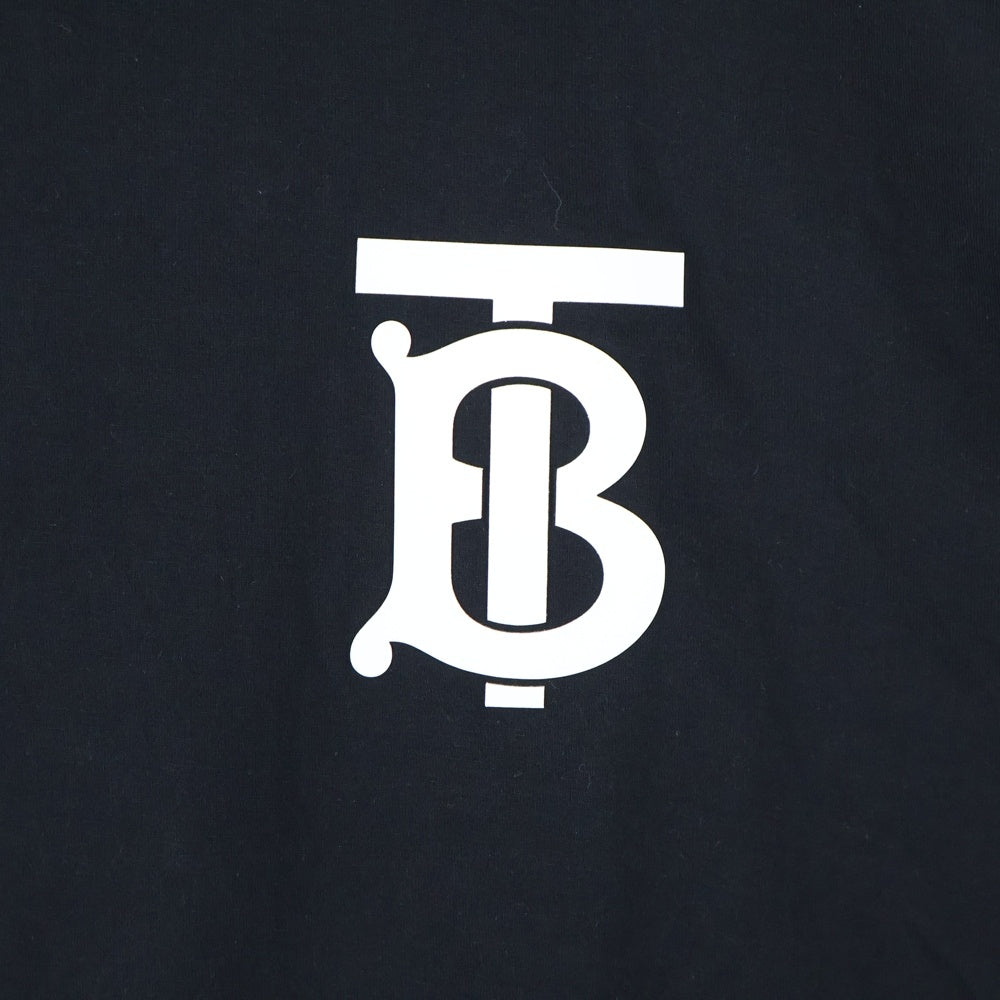 BURBERRY(バーバリー) EMERSON TB エマソン ラバーロゴプリント クルーネック 半袖Tシャツ カットソー ブラック 8017472