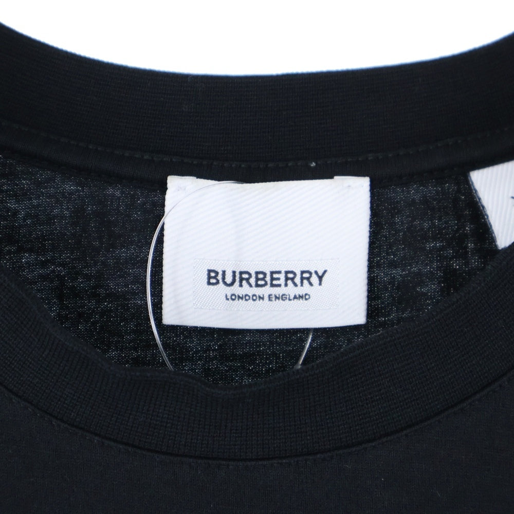 BURBERRY(バーバリー) EMERSON TB エマソン ラバーロゴプリント クルーネック 半袖Tシャツ カットソー ブラック 8017472