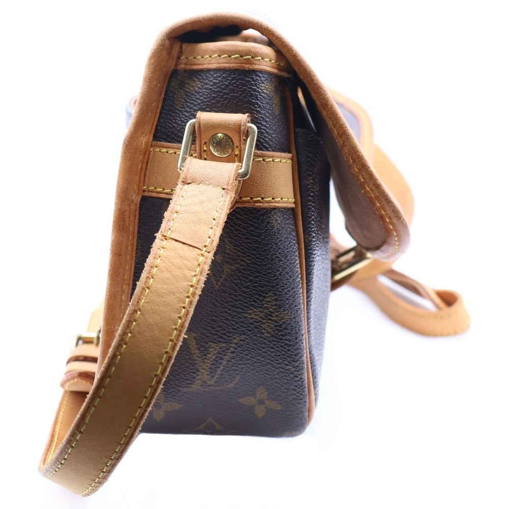 LOUIS VUITTON(ルイヴィトン) モノグラム ソローニュ ショルダーバッグ ブラウン ゴールド金具 レザー×PVC M42250 レディース