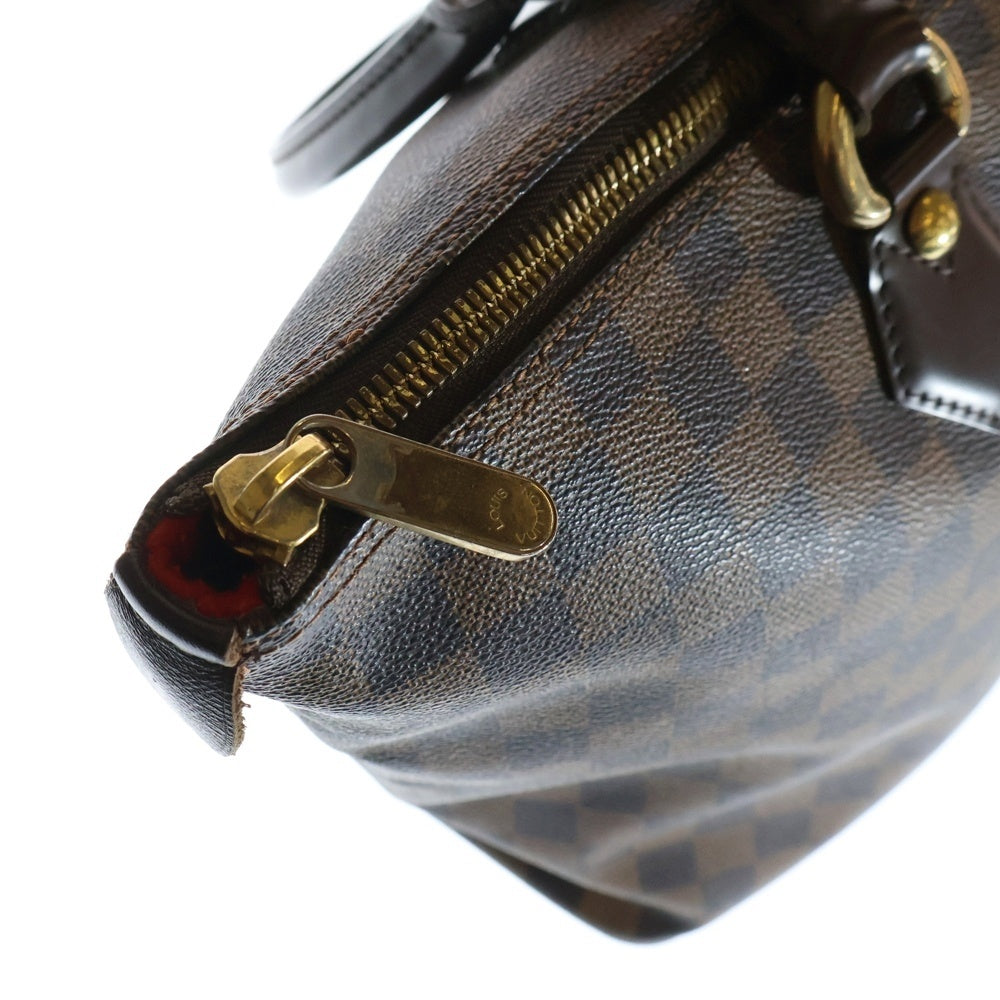 LOUIS VUITTON(ルイヴィトン) サレヤMM ダミエ エベヌ PVC レザー ハンド トートバッグ ゴールド金具 ブラウン N51182
