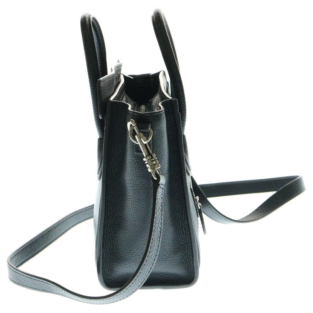 CELINE(セリーヌ) ラゲージナノショッパー 2WAY レザーハンドバッグ ショルダーバッグ ブラック レディース