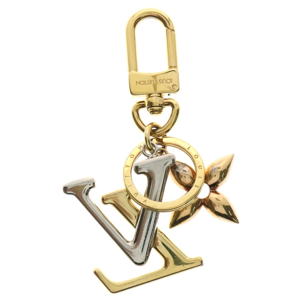LOUIS VUITTON(ルイヴィトン) ポルトクレ・LVニューウェーブ キーリング バッグチャーム ゴールド×シルバー×ピンクゴールド M68449