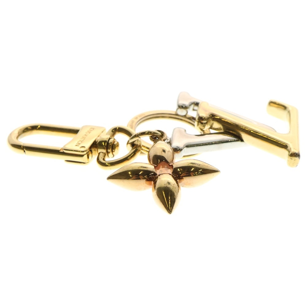 LOUIS VUITTON(ルイヴィトン) ポルトクレ・LVニューウェーブ キーリング バッグチャーム ゴールド×シルバー×ピンクゴールド M68449