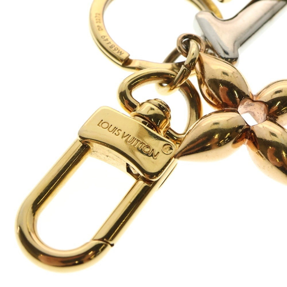 LOUIS VUITTON(ルイヴィトン) ポルトクレ・LVニューウェーブ キーリング バッグチャーム ゴールド×シルバー×ピンクゴールド M68449