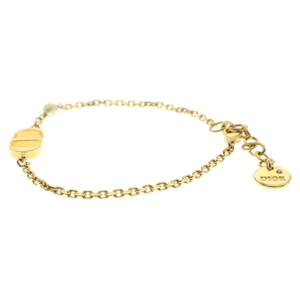 Christian Dior(クリスチャンディオール) フェイクパール ブレスレット チェーン ゴールド GP B1310PTCRS D301