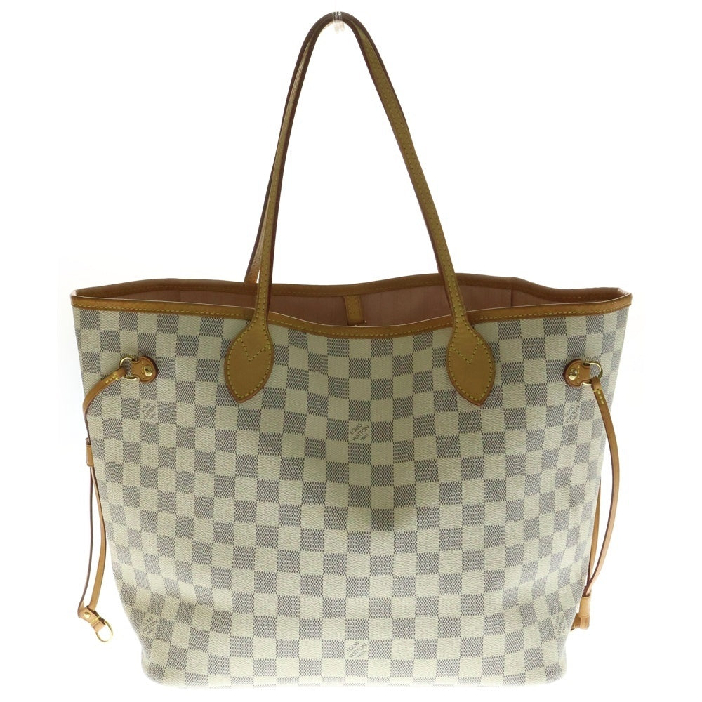 LOUIS VUITTON(ルイヴィトン) ダミエアズール ネヴァーフルMM トートバッグ ハンドバッグ アイボリー レザー×PVC ゴールド金具 N40604