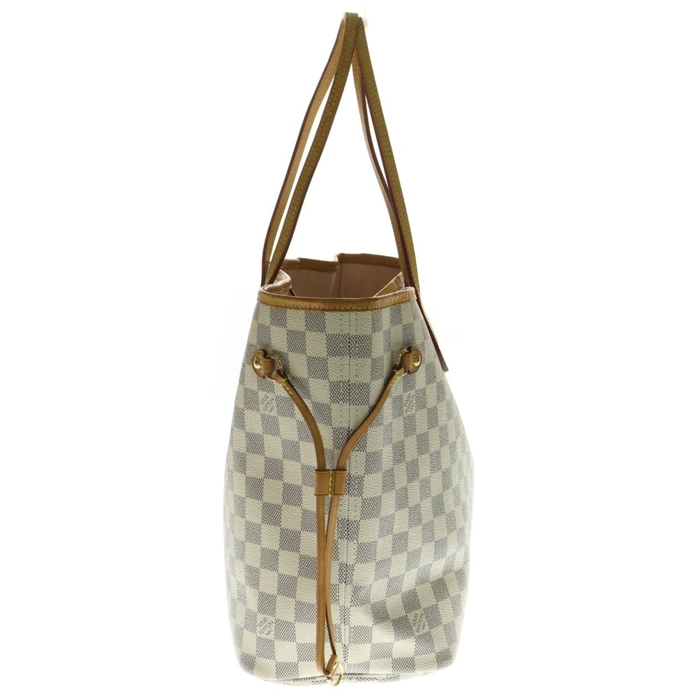 LOUIS VUITTON(ルイヴィトン) ダミエアズール ネヴァーフルMM トートバッグ ハンドバッグ アイボリー レザー×PVC ゴールド金具 N40604