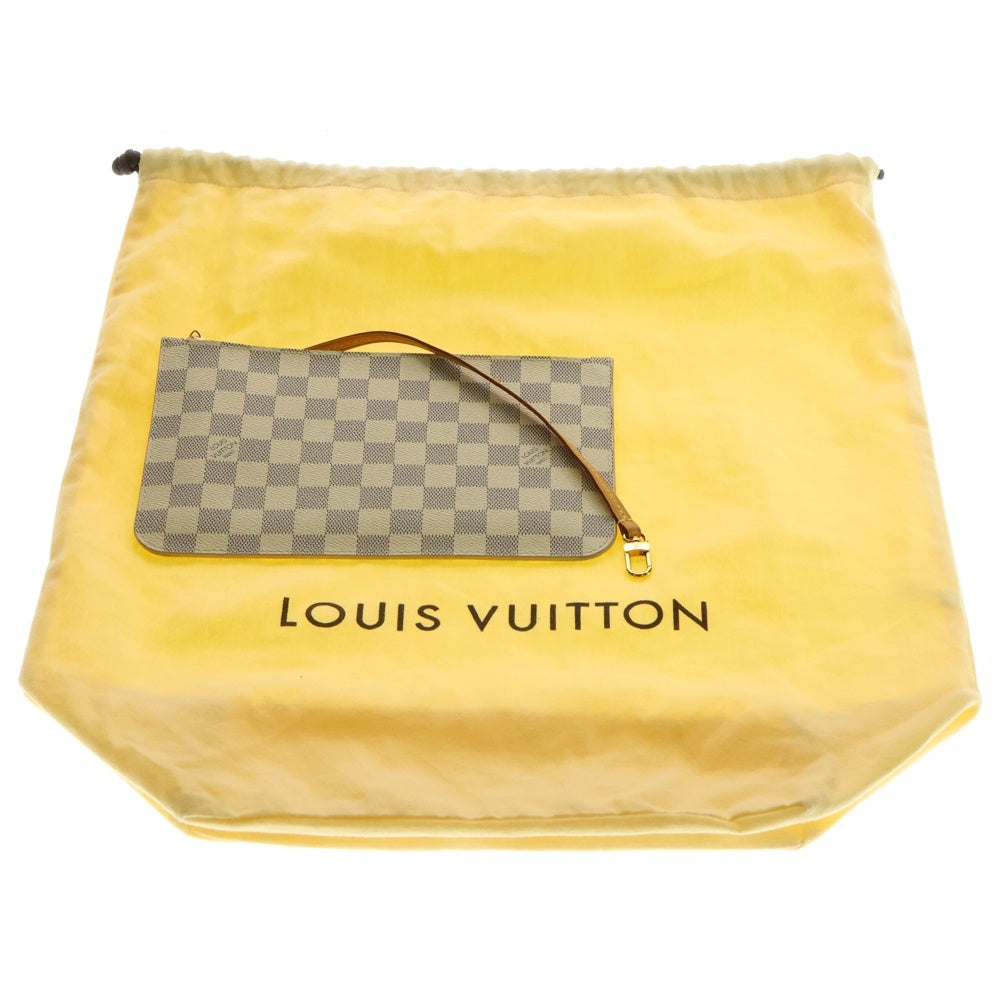 LOUIS VUITTON(ルイヴィトン) ダミエアズール ネヴァーフルMM トートバッグ ハンドバッグ アイボリー レザー×PVC ゴールド金具 N40604