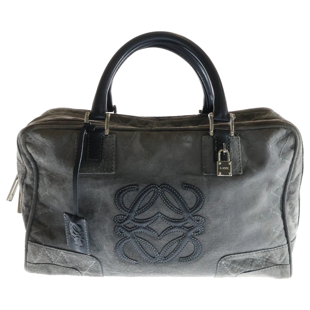 LOEWE(ロエベ) アナグラム ショルダーバッグ ハンドバッグ グレー スエード