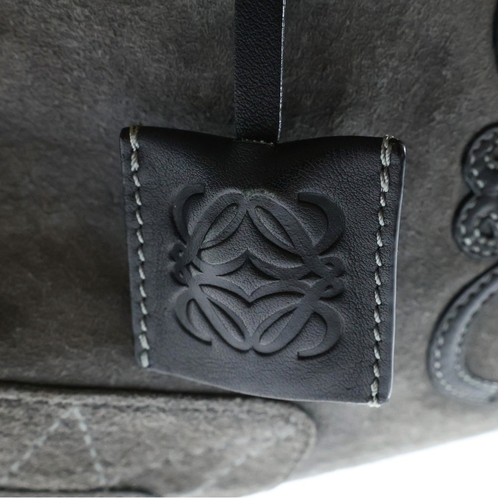 LOEWE(ロエベ) アナグラム ショルダーバッグ ハンドバッグ グレー スエード