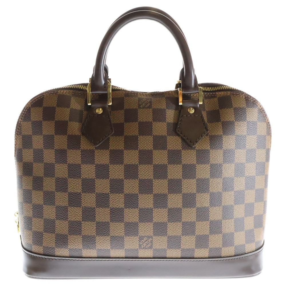 LOUIS VUITTON(ルイヴィトン) アルマPM ダミエ エベヌ PVC レザー ハンドバッグ ゴールド金具 ブラウン N51131