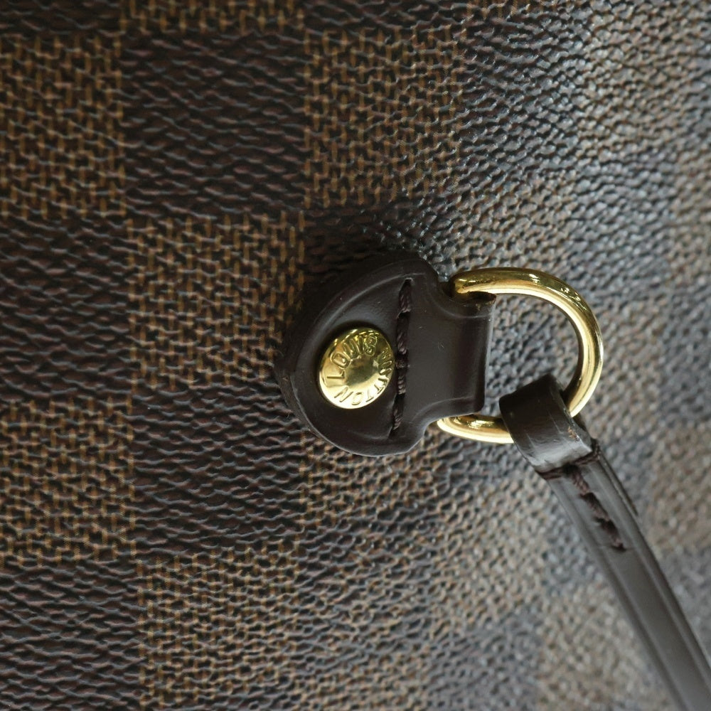 LOUIS VUITTON(ルイヴィトン) ダミエ ネヴァーフルMM トートバッグ ハンドバッグ ショルダーバッグ ブラウン レザー×PVC ゴールド金具 N51105