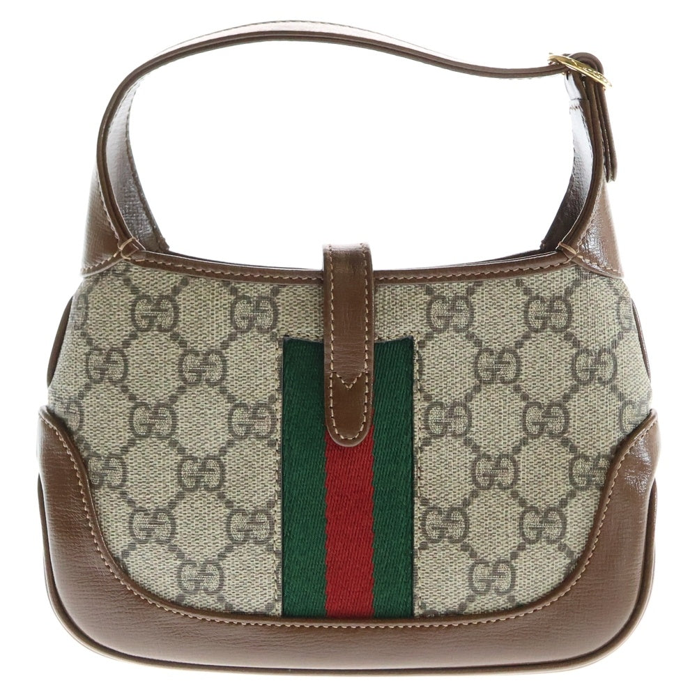 GUCCI(グッチ) ジャッキー 2way ハンドバッグ ショルダーバッグ ブラウン キャンバス×レザー 637092