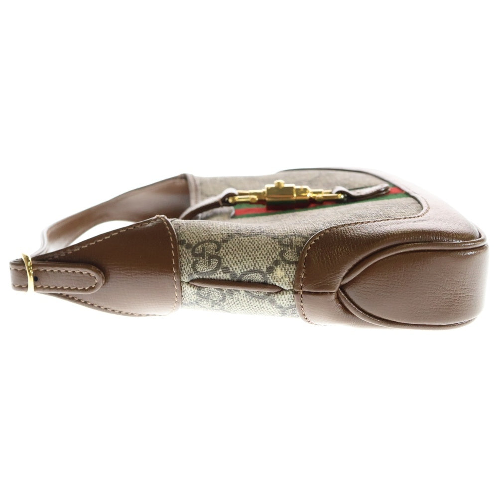 GUCCI(グッチ) ジャッキー 2way ハンドバッグ ショルダーバッグ ブラウン キャンバス×レザー 637092