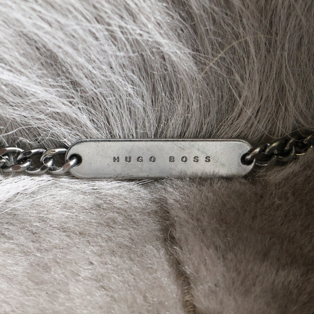 HUGO BOSS(ヒューゴボス) ベルト付ファーレザーコート ベージュ 10128620