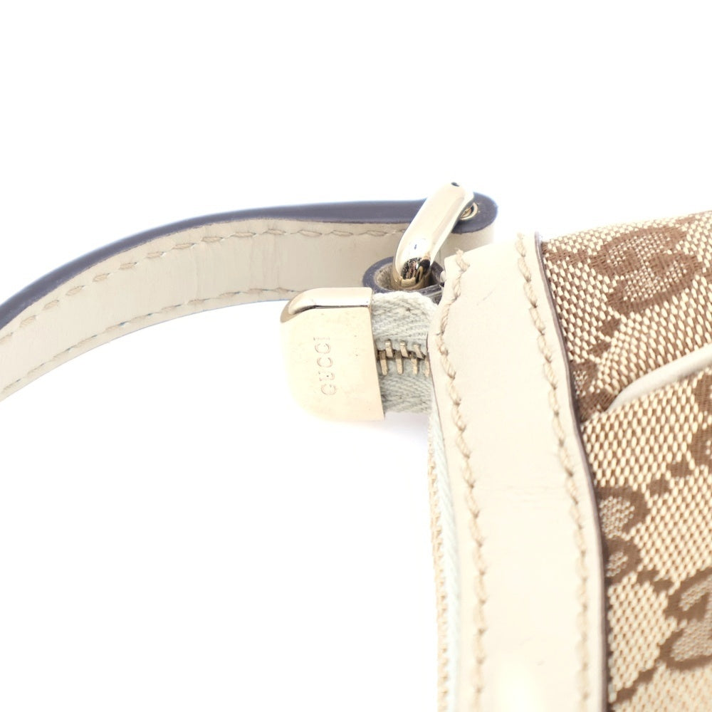 GUCCI(グッチ) GGキャンバス ハンドバッグ ワンショルダーバッグ ミニバッグ ホワイト×ベージュ ゴールド金具 キャンバス×レザー 269893