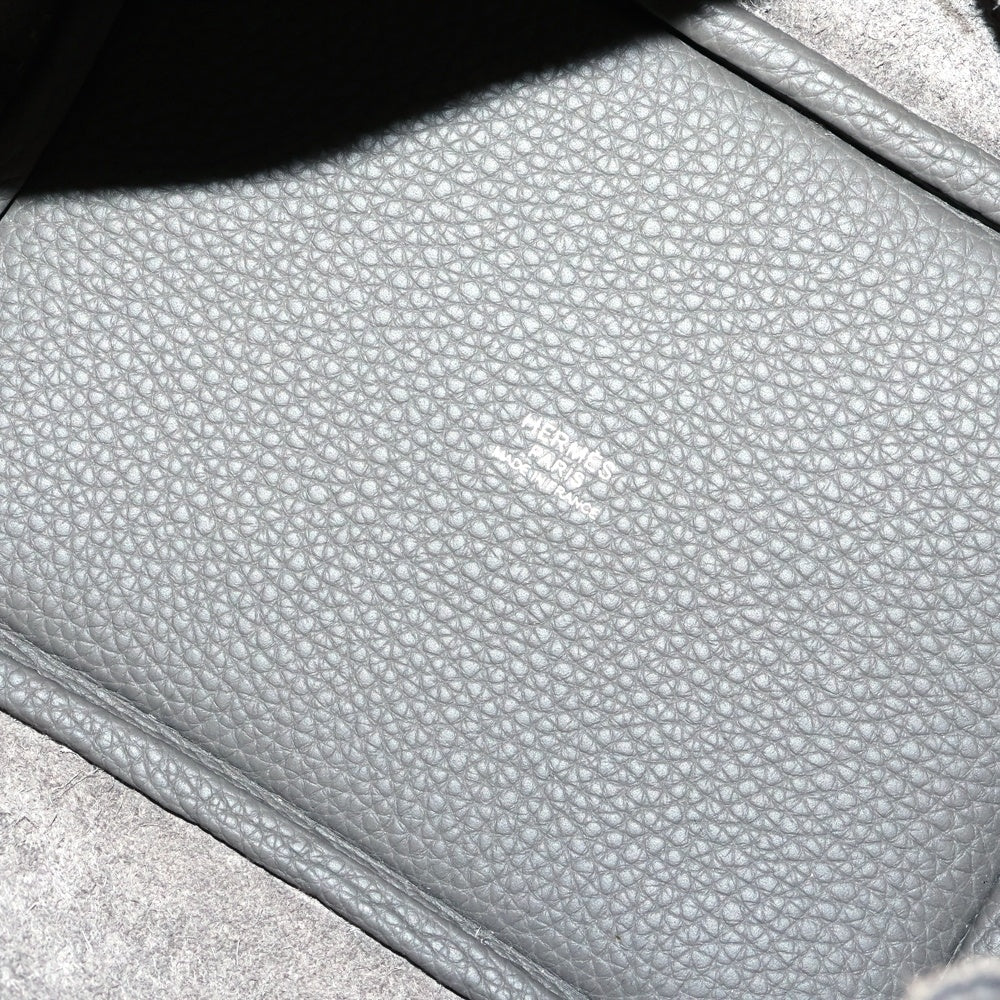 HERMES(エルメス) ピコタンロック PM ハンドバッグ ミニバッグ グレー エタン レザー シルバー金具 D刻印