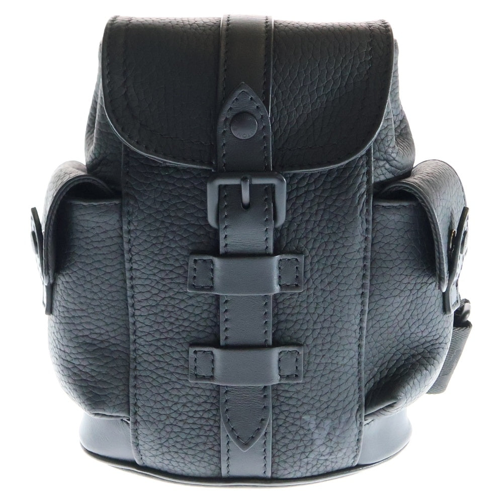 LOUIS VUITTON(ルイヴィトン) クリストファーXS モノグラムトリヨン レザー ショルダーバッグ ポーチ ブラック金具 ブラック M58495