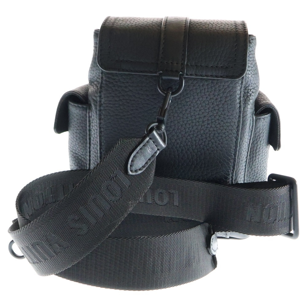 LOUIS VUITTON(ルイヴィトン) クリストファーXS モノグラムトリヨン レザー ショルダーバッグ ポーチ ブラック金具 ブラック M58495