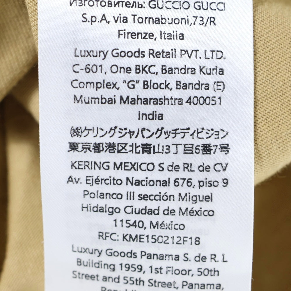 GUCCI(グッチ) 25SS GGロゴプリント クルーネック 半袖Tシャツ カットソー ベージュ 785345