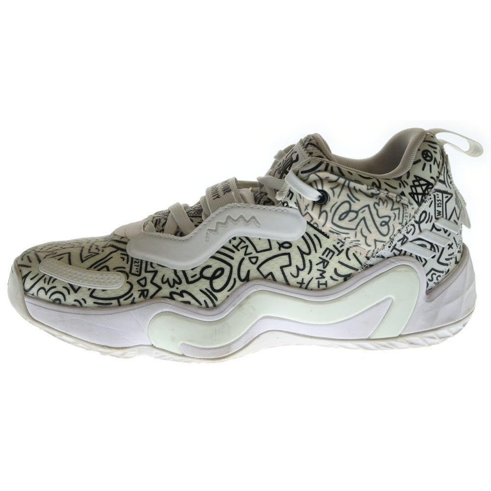 adidas(アディダス) D.O.N. ISSUE 3 GCA ドノバン ミッチェル イシュー 3 総柄 ローカットスニーカー ホワイト US9.5/27.5cm GW3648