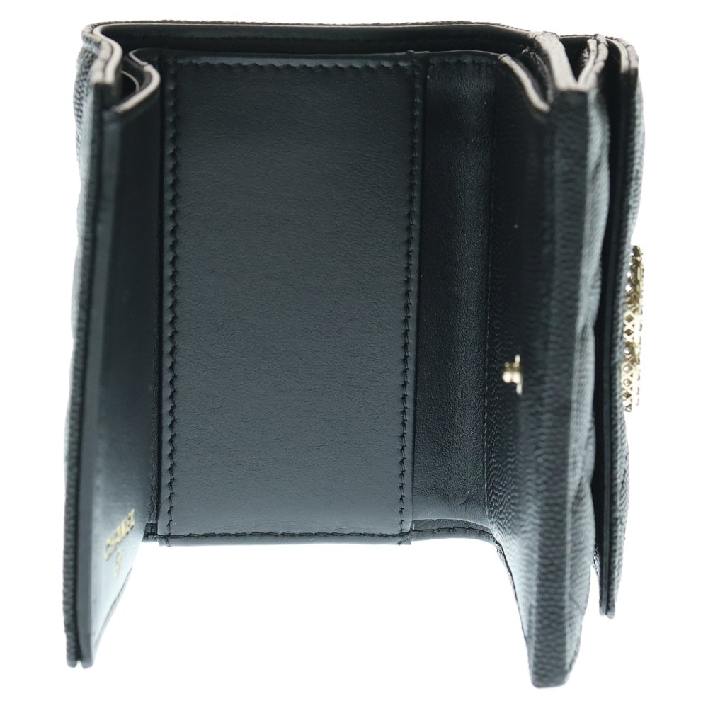 CHANEL(シャネル) ココマーク キャビアスキン スモールフラップ ウォレット 三つ折り財布 ブラック AP3397
