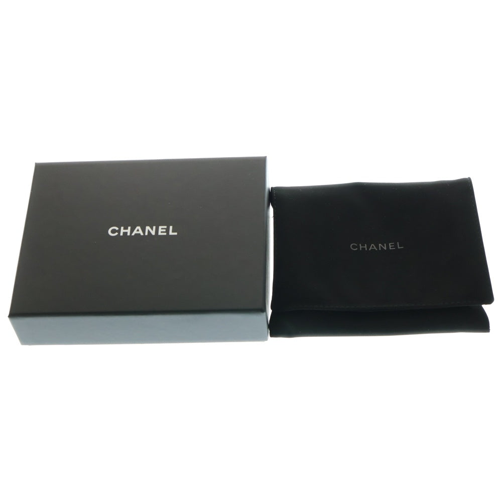 CHANEL(シャネル) ココマーク キャビアスキン スモールフラップ ウォレット 三つ折り財布 ブラック AP3397