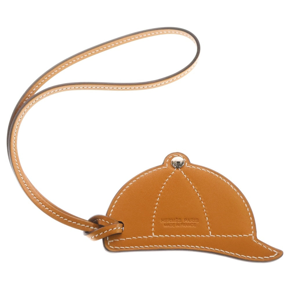 HERMES(エルメス) パドックボンベイ バッグチャーム ブラウン×イエロー×ピンク レザー