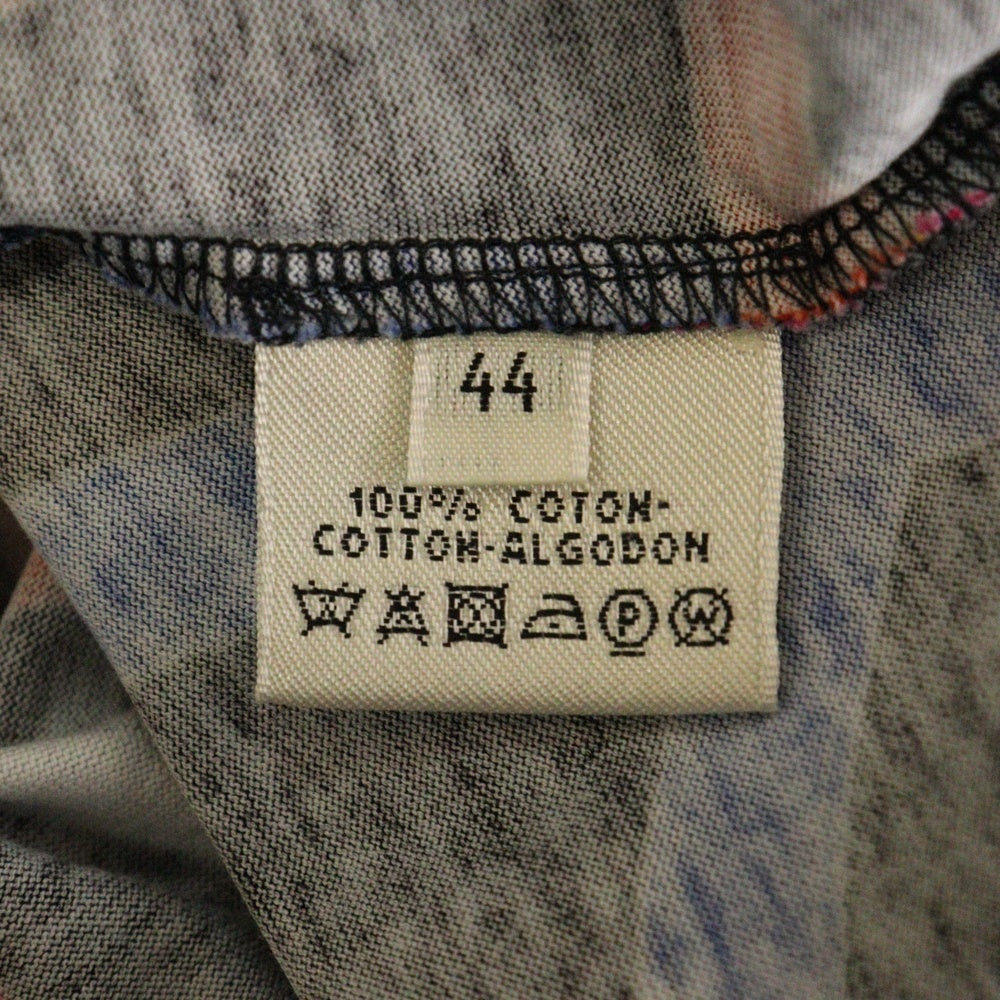 HERMES(エルメス) ベルト総柄プリント クルーネック 半袖Tシャツ カットソー マルチカラー ブラック/レッド レディース