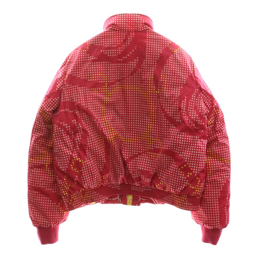 HERMES(エルメス) ROSE FLASH ローズフラッシュ リバーシブル セリエボタン リボン ドット 総柄プリント キルティング ダウンジャケット ピンク レディース 2H0153D55740