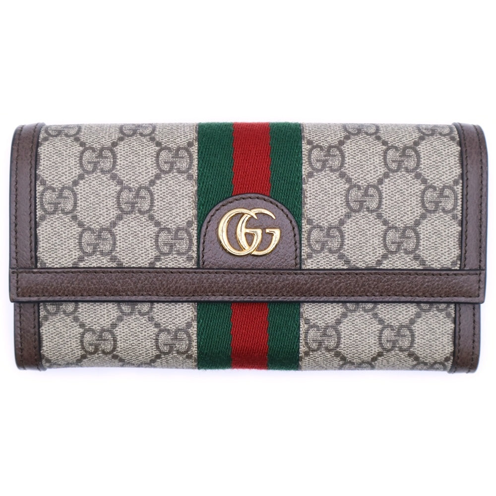 GUCCI✨グッチ 長財布 GGコンチネンタル シェリーライン オフィディア GUCCI(グッチ) GGスプリーム シェリーライン オフィディア