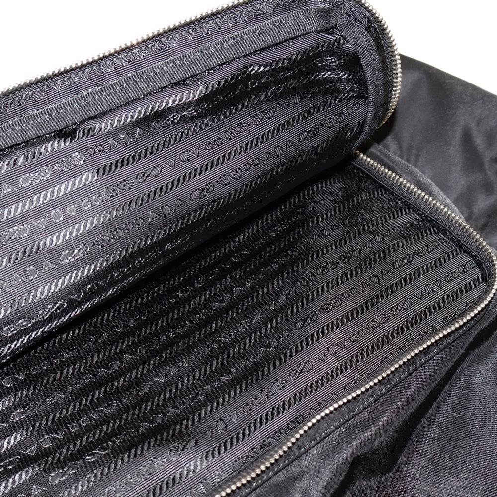 PRADA(プラダ) トライアングルロゴ マザーズバッグ ハンドバッグ ボストンバッグ シルバー金具 ナイロン ブラック 1BG102