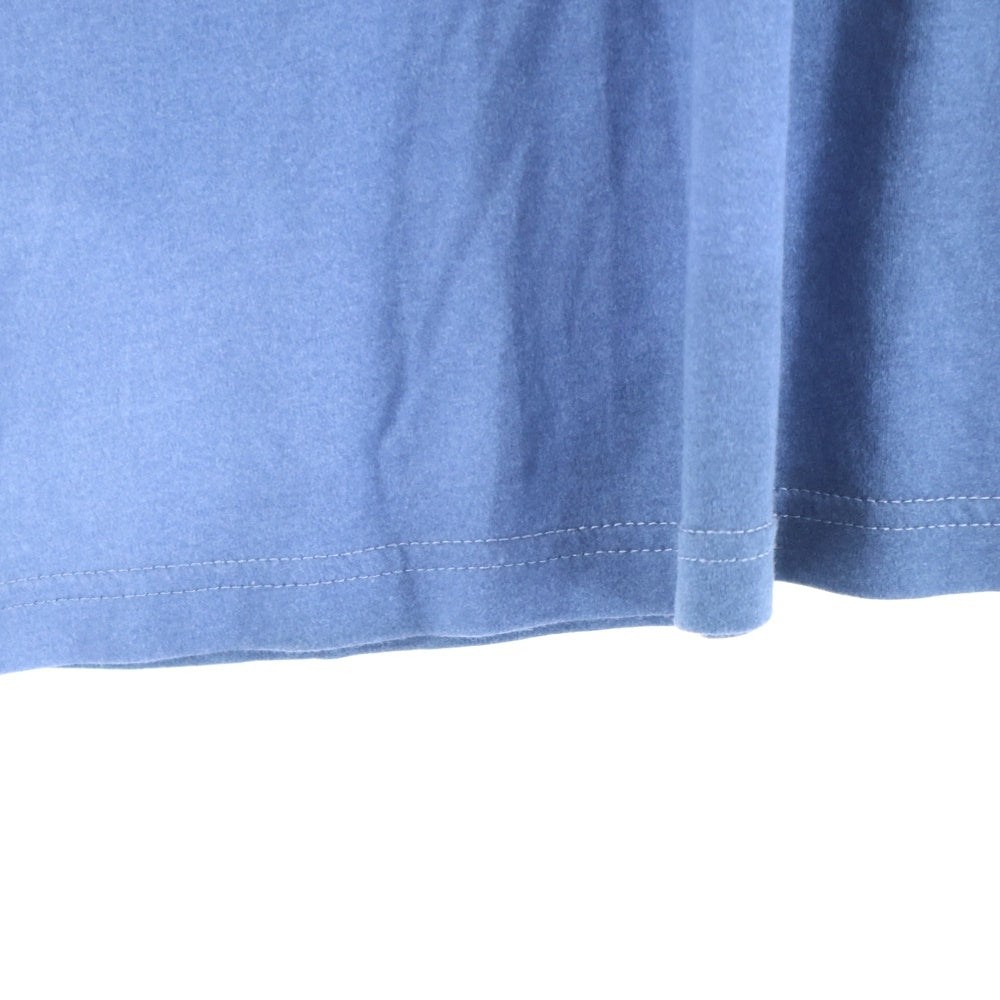 CHANEL(シャネル) ココマーク ロゴプリント ラメ グラデーション アシンメトリー レイヤード 半袖Tシャツ カットソー ブルー レディース P58611V44712