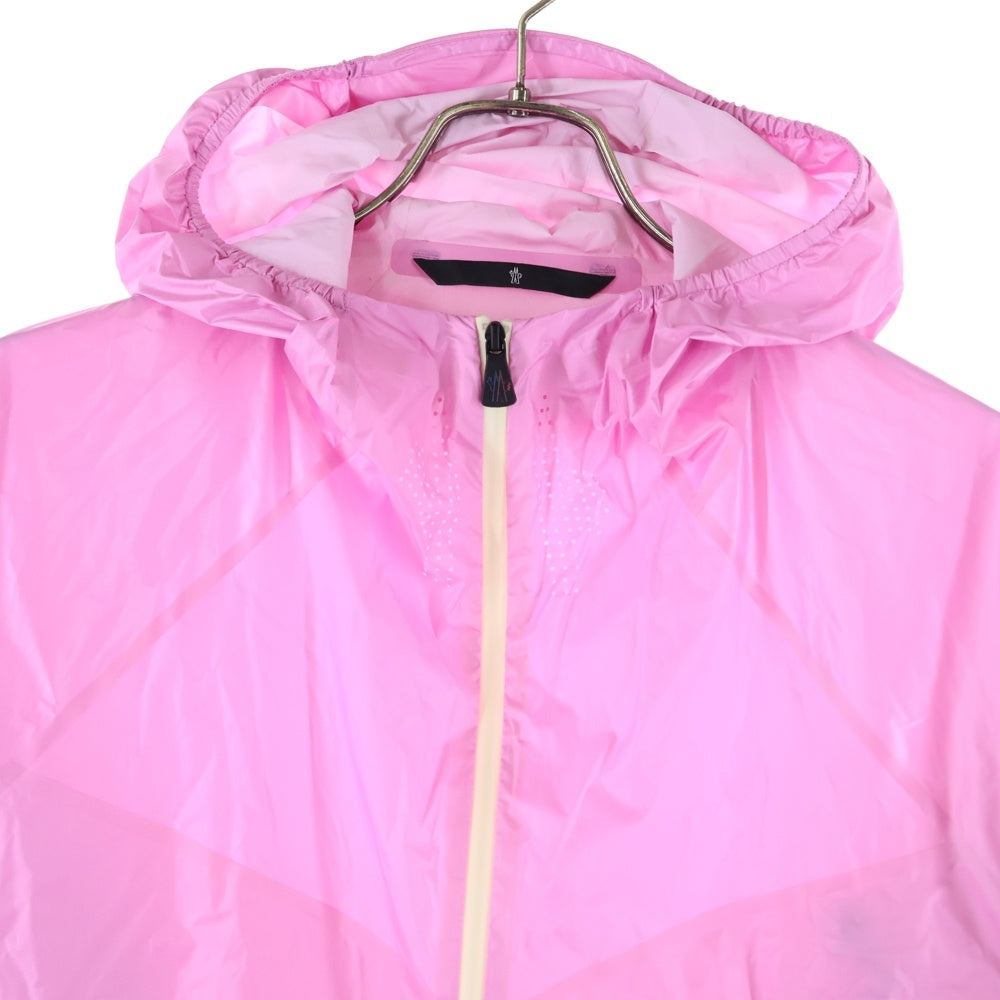 MONCLER GRENOBLE(モンクレールグルノーブル) 23SS ロゴ刺繍 リフレクター パッカブル フーデッド ジップアップ ナイロンジャケット ウィンドブレーカー ピンク I10981A00003 5955N