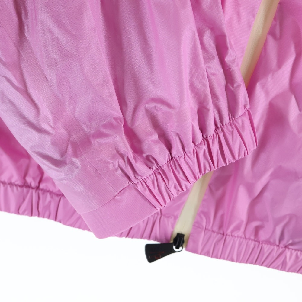 MONCLER GRENOBLE(モンクレールグルノーブル) 23SS ロゴ刺繍 リフレクター パッカブル フーデッド ジップアップ ナイロンジャケット ウィンドブレーカー ピンク I10981A00003 5955N