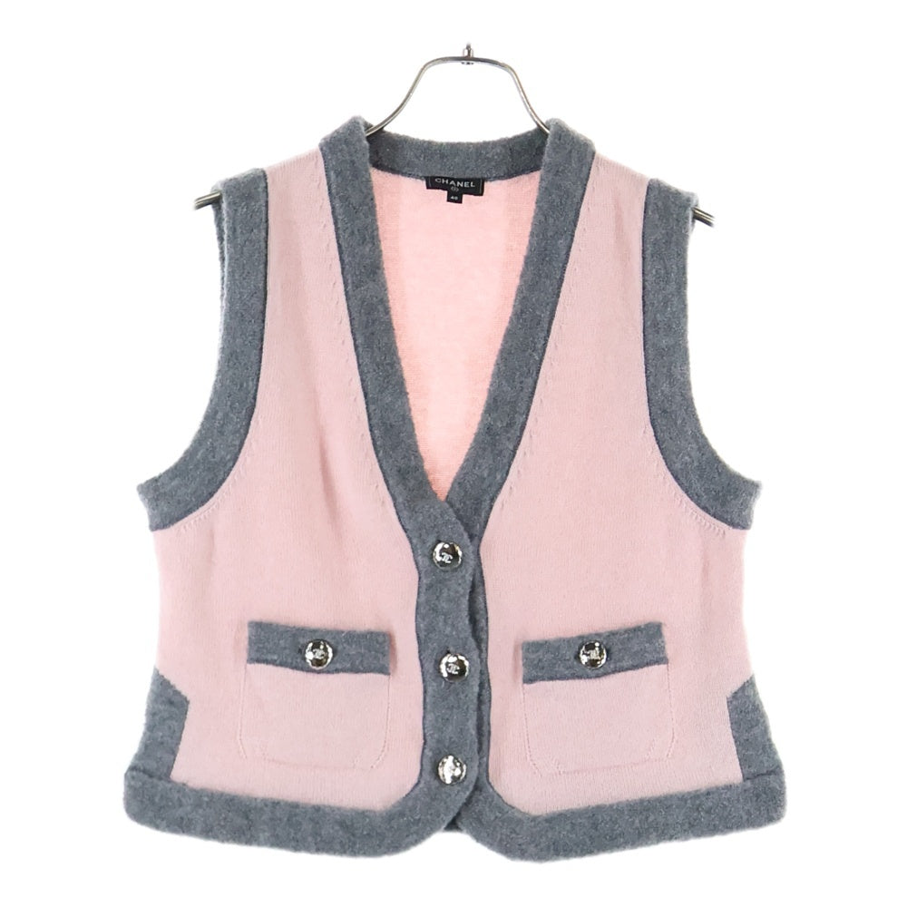 CHANEL(シャネル) ココマーク ラインストーン ボタン カシミヤ