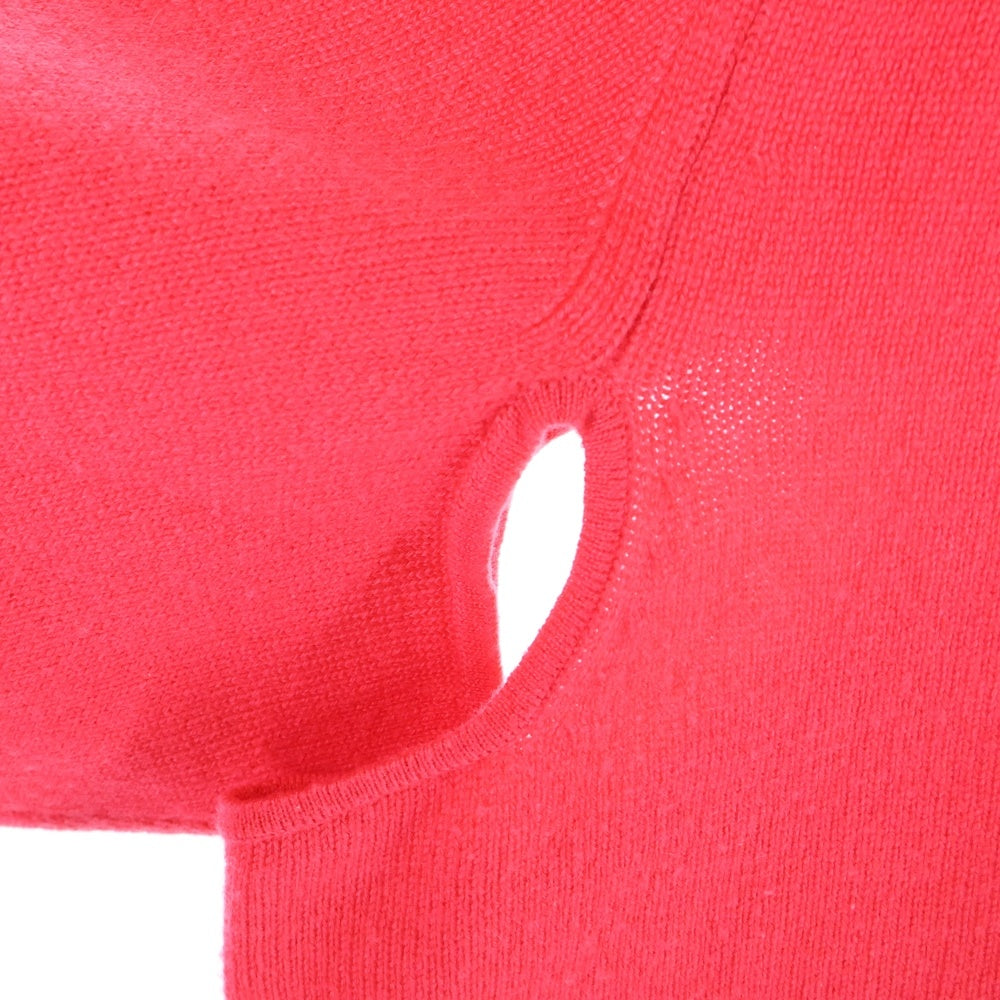 CHANEL(シャネル) ココマーク ナンバリング ジャガード Vネック カシミヤ プルオーバー 長袖 ニット セーター レッド/ピンク レディース P61035K46366